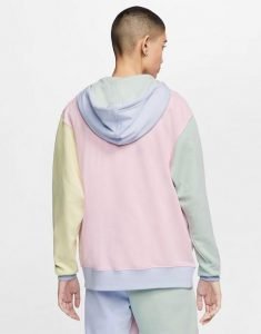 nike mini metallic swoosh oversized pastel colour block joggers