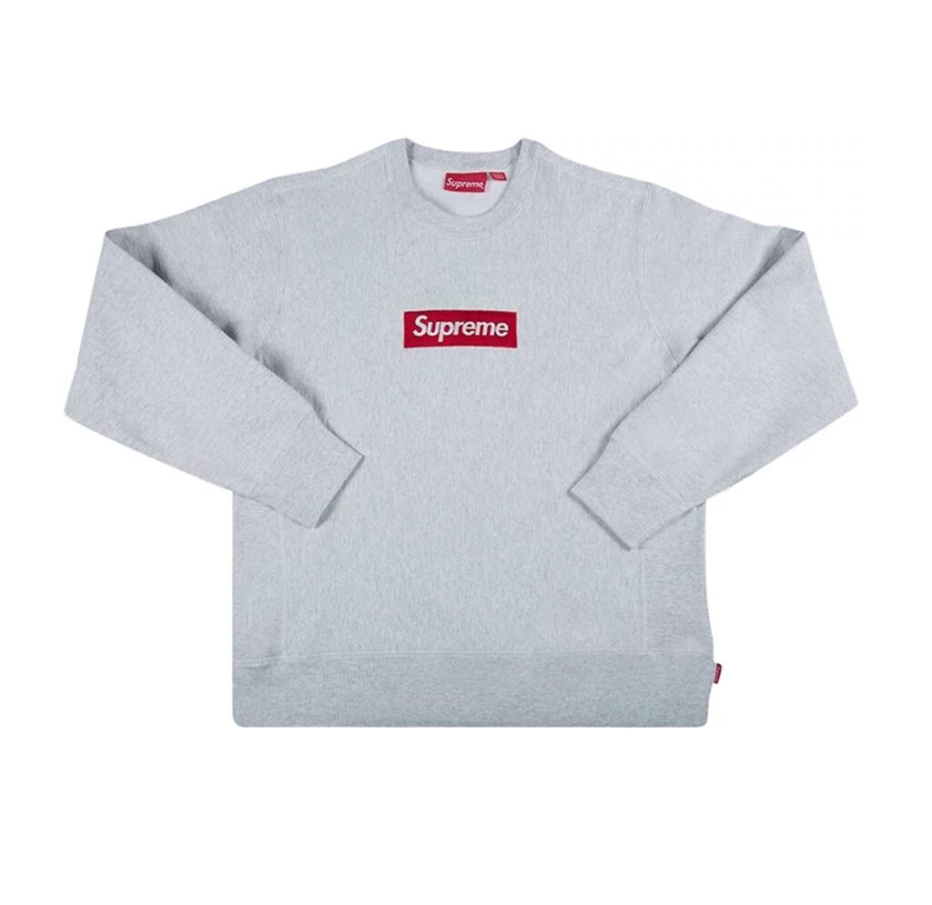 Supreme FW18 Box Logo Crewneck Ash Grey