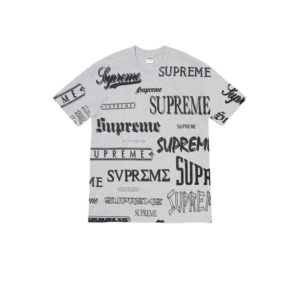 Supreme FW20 Multi Logo Tee Heather Grey