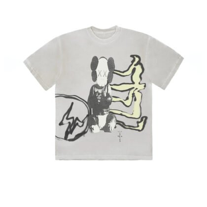 Travis Scott Cactus Jack Kaws For Fragment Tee " Aged Yellow "