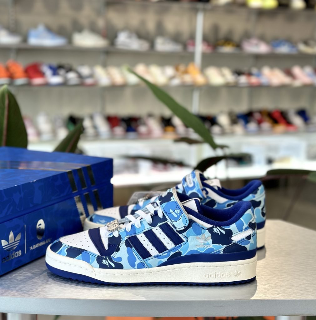 Bape x Adidas Forum 84 Low Blue Camo