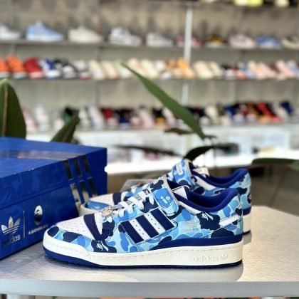 Bape x Adidas Forum 84 Low Blue Camo