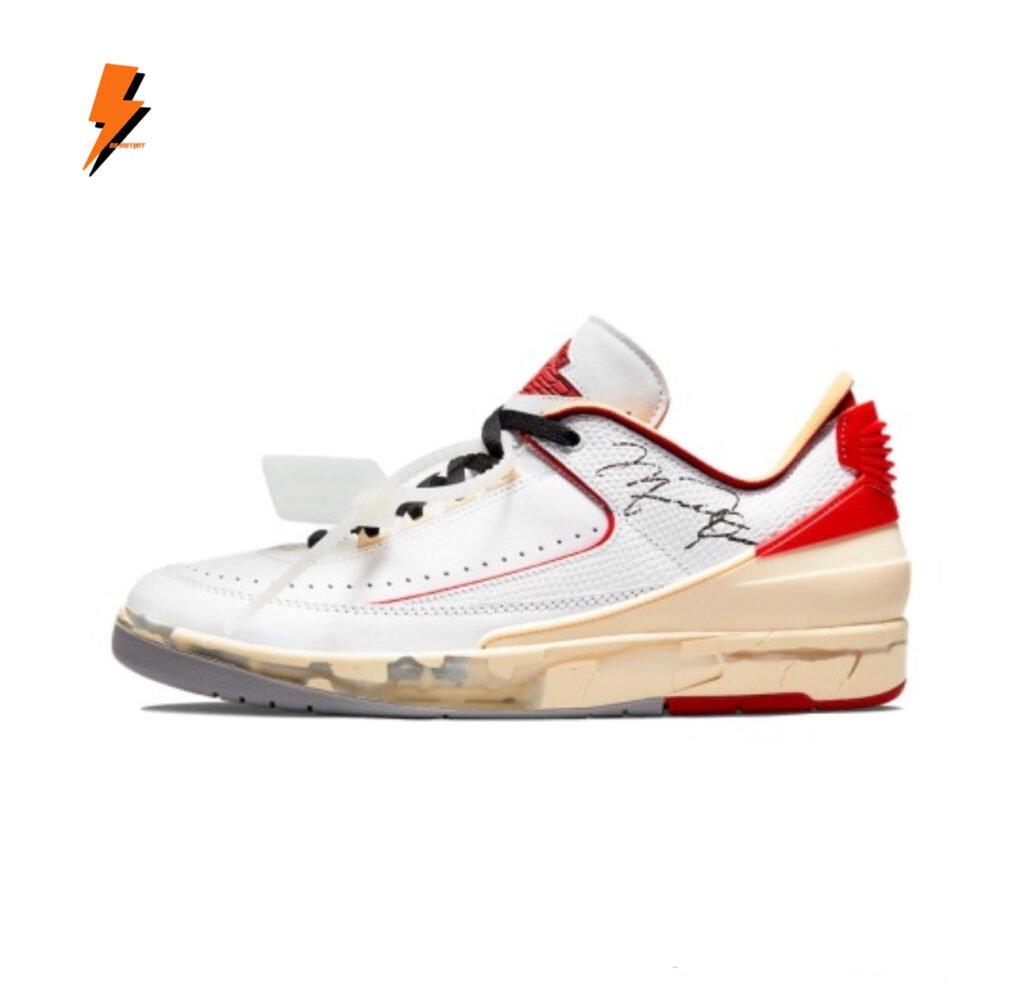 INSTANT DELIVERY – Off White x Air Jordan 2 Sail Red