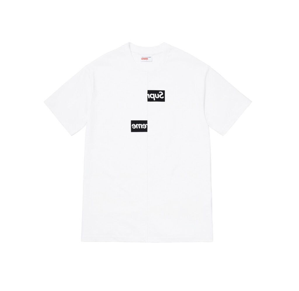 Supreme x CDG Split Box Logo Tee White