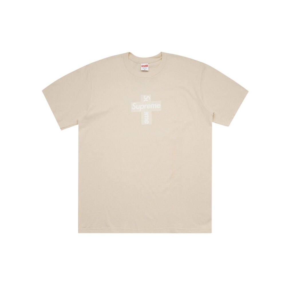 Supreme FW20 Cross Box Logo Tee Natural