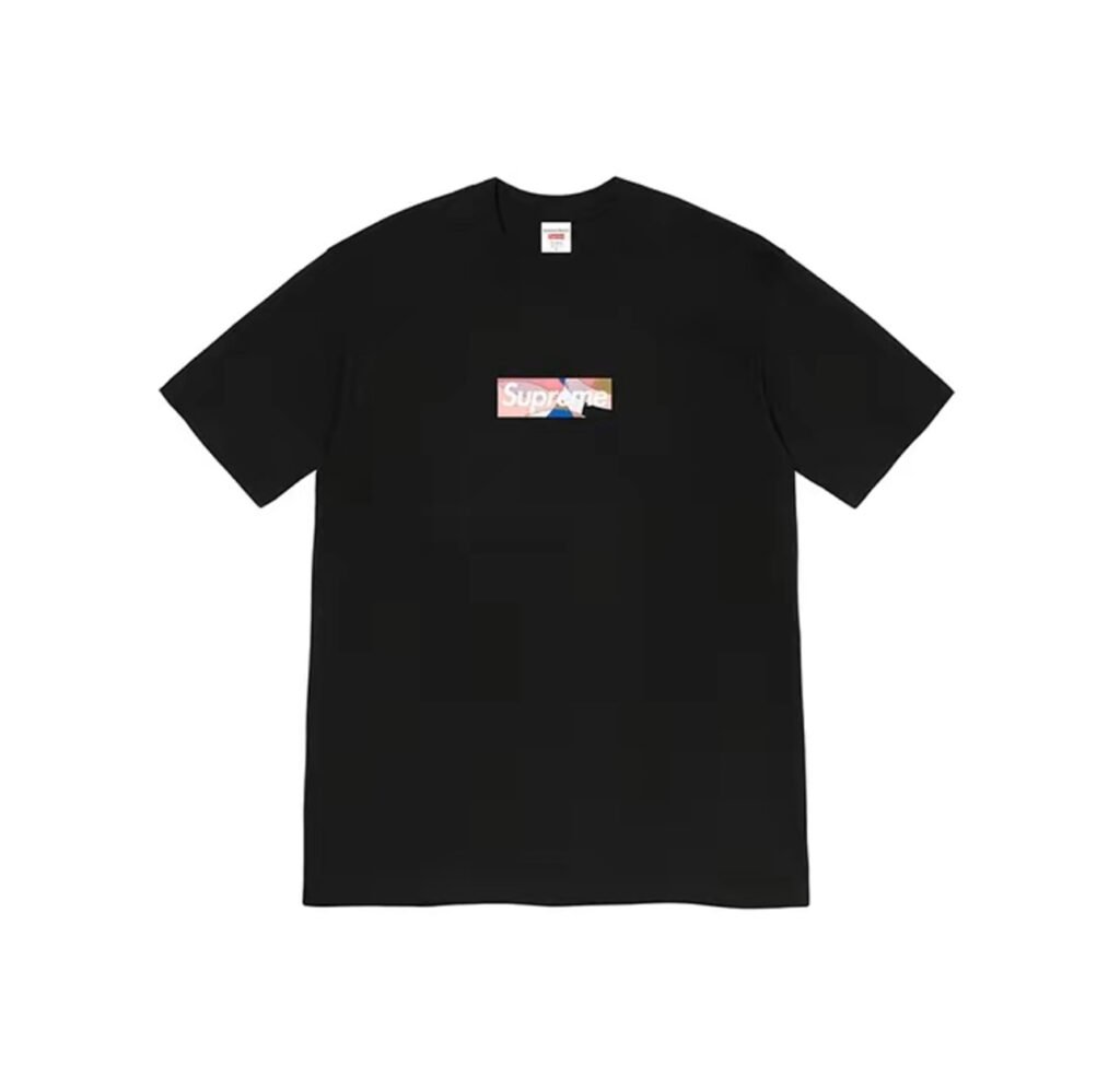 Supreme Emilio Pucci Box Logo Tee Pink on Black