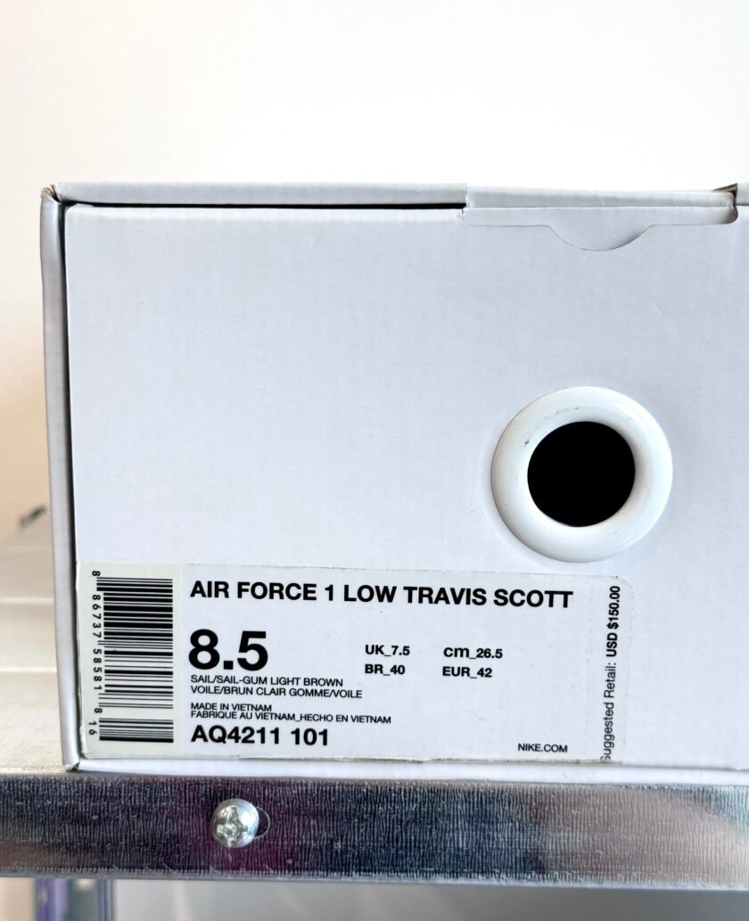 Preowned - Nike x Travis Scott AF1 Low Sail UK7.5 / US8.5
