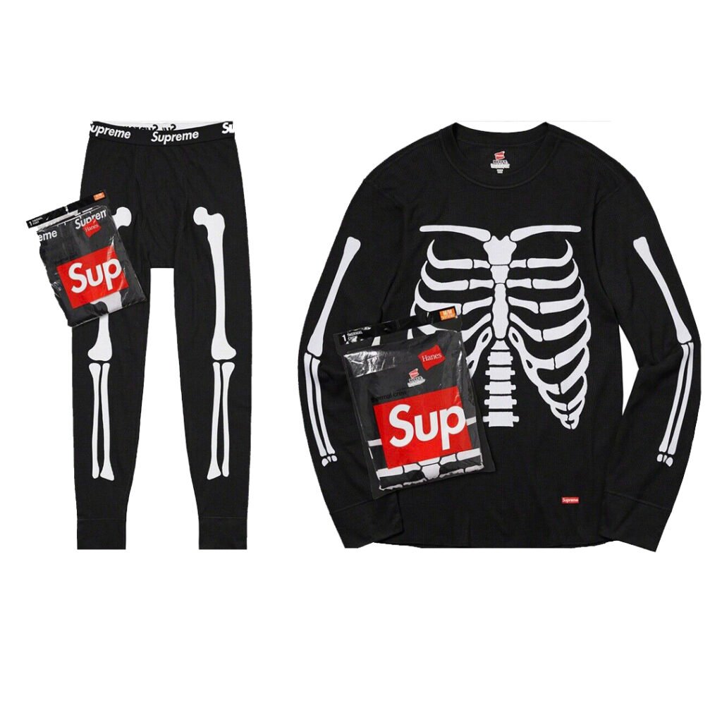 Supreme Hanes Bones Thermal Crew Long Sleeve & Pants ( 1 Pack )